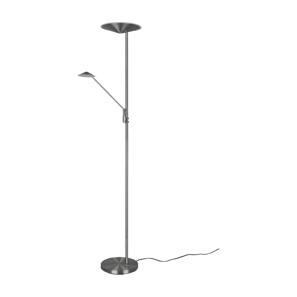 Brantford 2 Light LED Floor Lamp – Satin Nickel