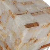 Stratare 2 Light Small Stratified Alabaster Floor Lamp – Soft White