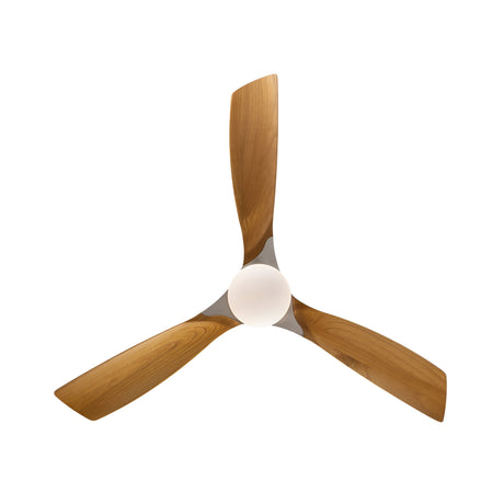 Anemos CCT Dimmable LED Wood Ceiling Fan Light - Nickel/Brown