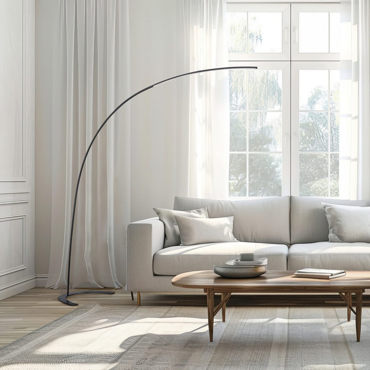 Shanghai LED Floor Lamp – Black