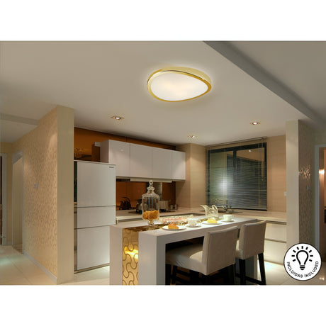 Leda 3 Light Flush - Gold