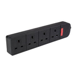 AV:Link Heavy Duty 4 Gang 13A TPE Trailing Socket