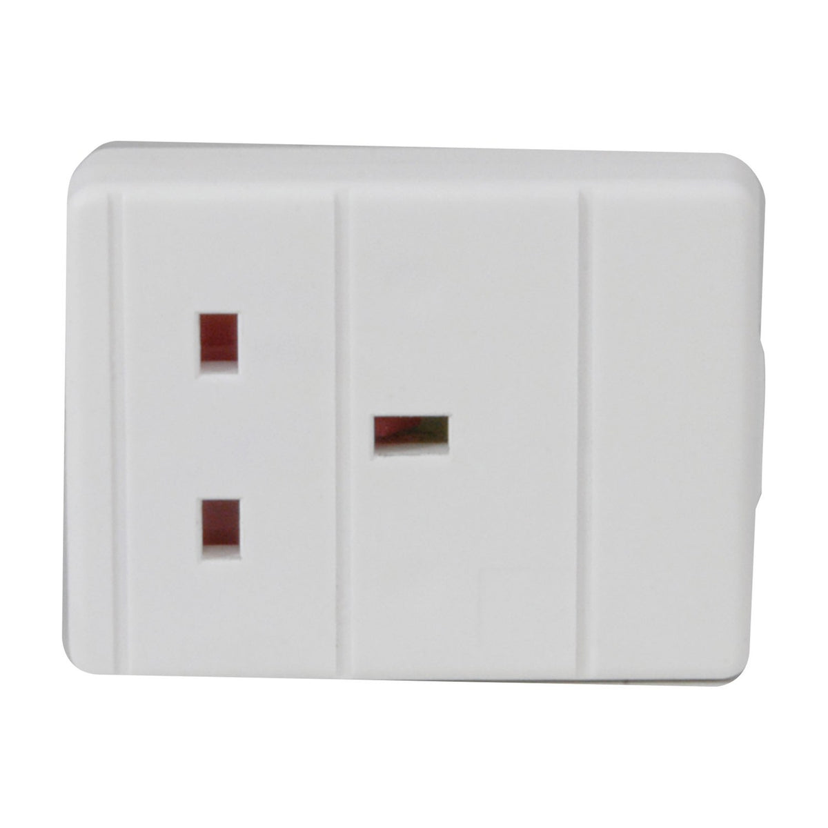 AVSL Mercury 1 gang extension lead socket end in white PVC with single 13A UK three-pin outlet, shown on a plain white background.