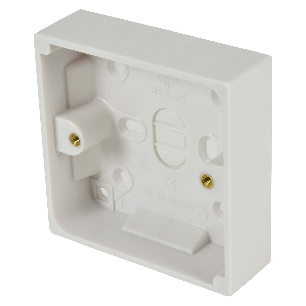 Mercury 1 Gang 25mm Single Surface Box - White