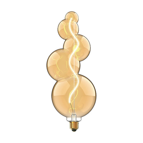 Classic E27 4W Type A1 Dimmable Bulb 12.5cm 2100K 120lm in amber, shown upright on a plain white background.