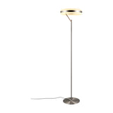 Dios LED Glass Floor Lamp – Satin Nickel