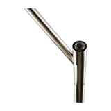 Dios LED Glass Floor Lamp – Satin Nickel