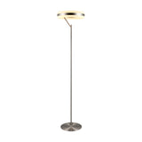 Dios LED Glass Floor Lamp – Satin Nickel