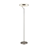 Dios LED Glass Floor Lamp – Satin Nickel