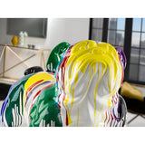 Hugo Multicolour Gloss Stream Bulldog Outdoor Sculpture - 94cm