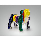 Hugo Multicolour Gloss Stream Bulldog Outdoor Sculpture - 94cm