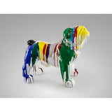 Hugo Multicolour Gloss Stream Bulldog Outdoor Sculpture - 94cm