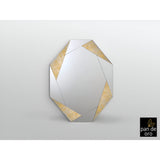 Laverna Asymmetrical Wall Mirror Gold - 120x90cm
