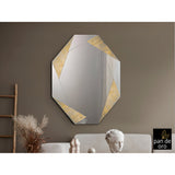 Laverna Asymmetrical Wall Mirror Gold - 120x90cm