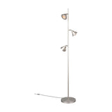 Romeo 3 Light LED Floor Lamp – Satin Nickel