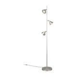 Romeo 3 Light LED Floor Lamp – Satin Nickel