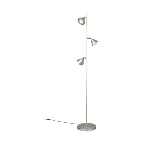 Romeo 3 Light LED Floor Lamp – Satin Nickel