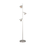 Romeo 3 Light LED Floor Lamp – Satin Nickel