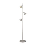 Romeo 3 Light LED Floor Lamp – Satin Nickel