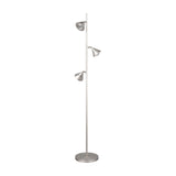 Romeo 3 Light LED Floor Lamp – Satin Nickel