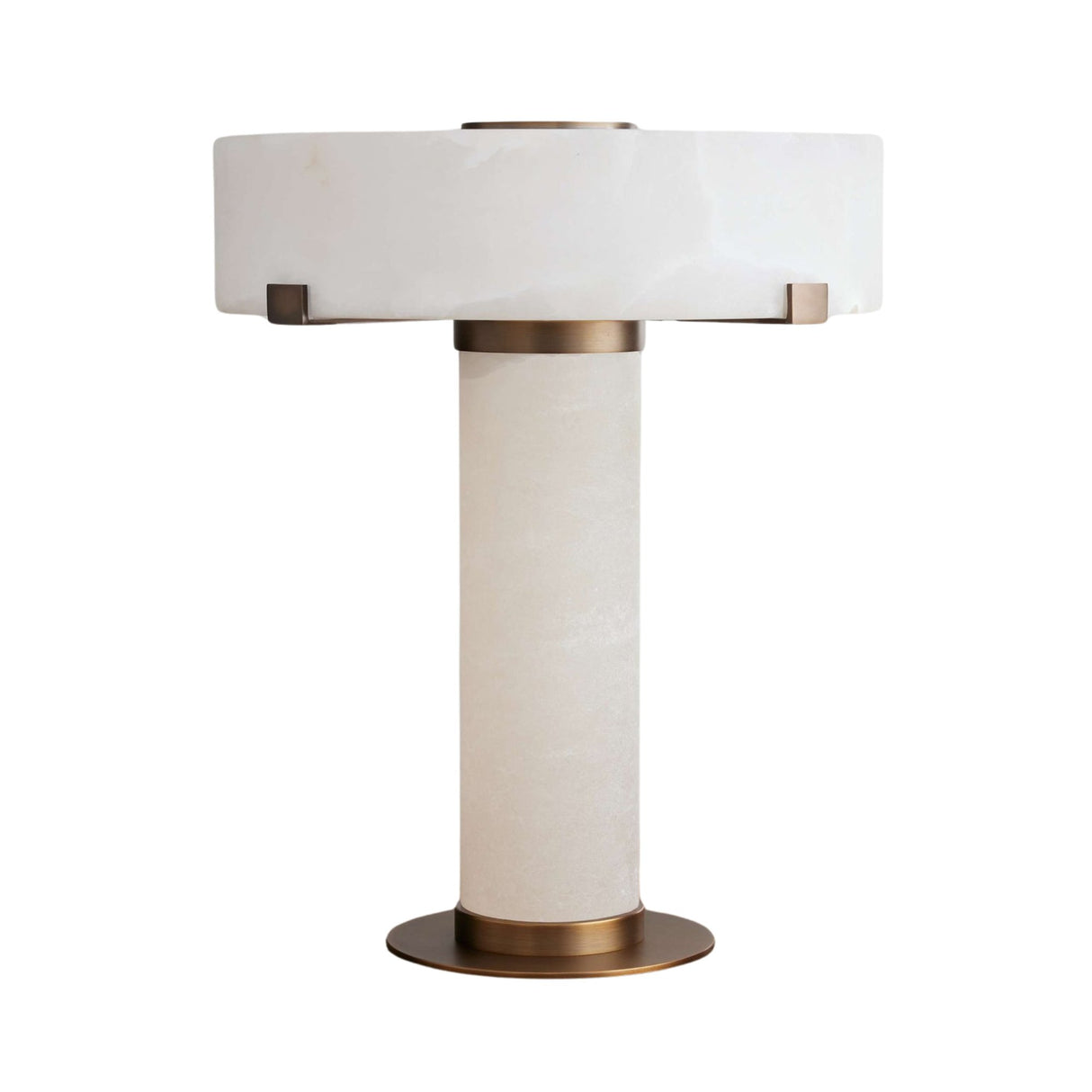 Virex 1 Light Tiered Column Alabaster Table Lamp – Soft White