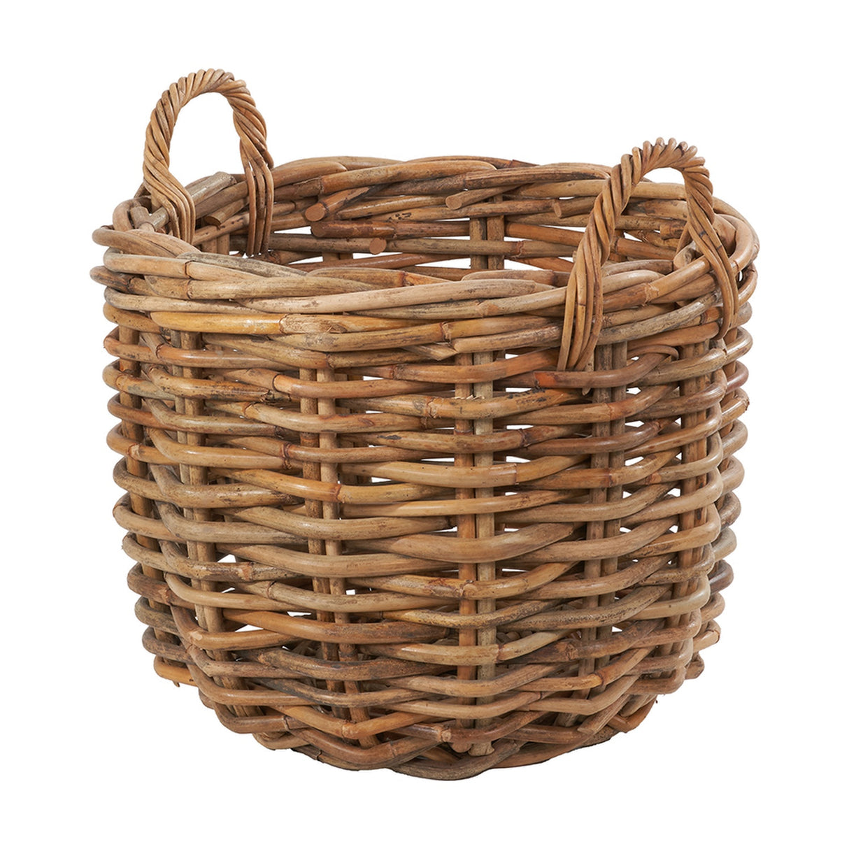 Tobs Set of 3 Chunky Rattan Round Logs Baskets - 77cm