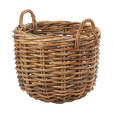Tobs Set of 3 Chunky Rattan Round Logs Baskets - 77cm