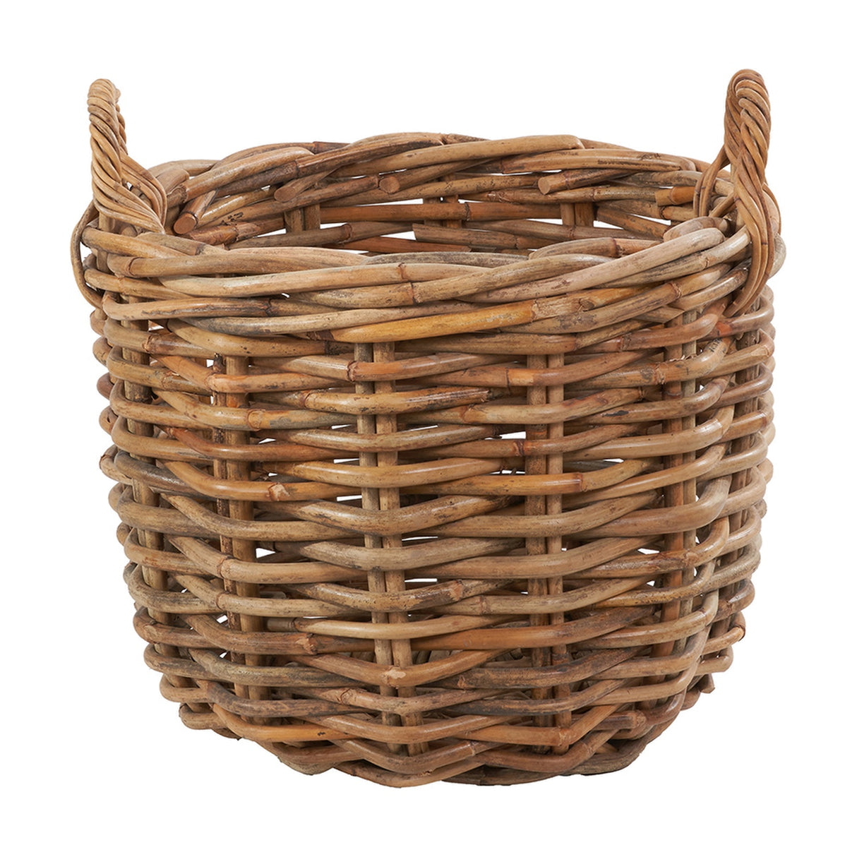 Tobs Set of 3 Chunky Rattan Round Logs Baskets - 77cm