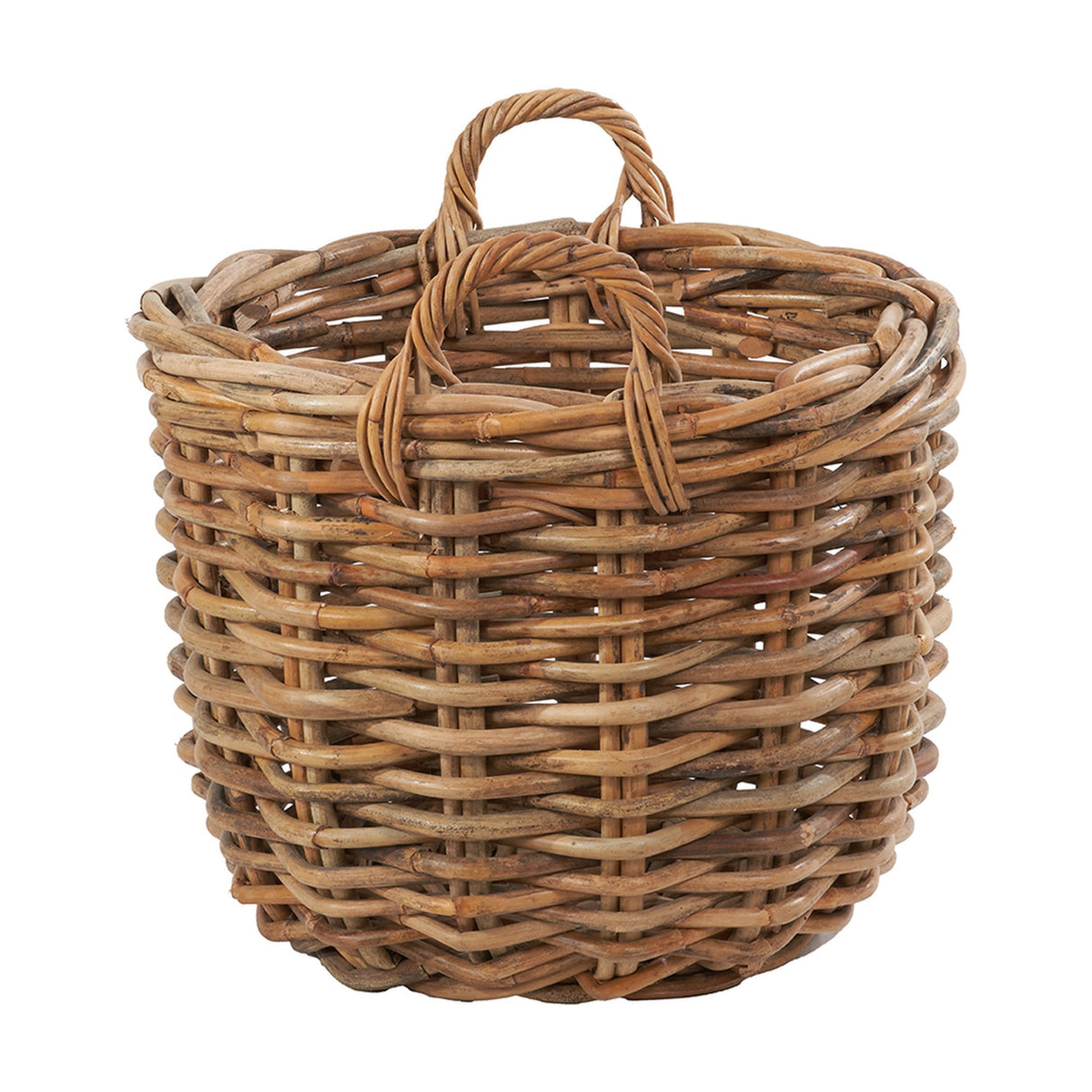 Tobs Set of 3 Chunky Rattan Round Logs Baskets - 77cm
