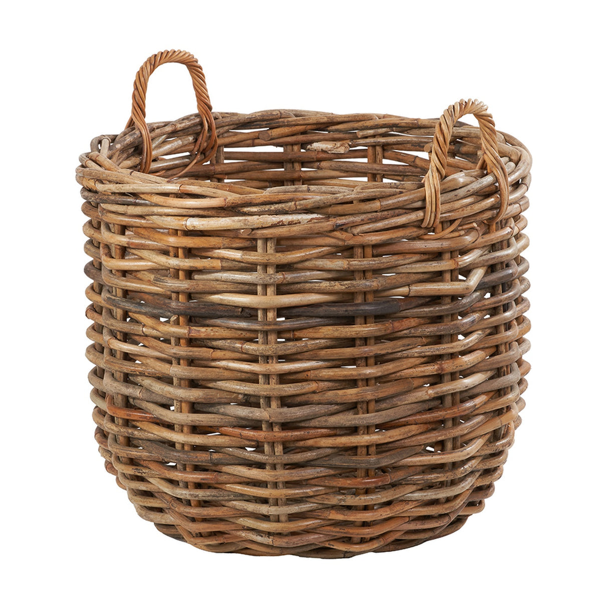 Tobs Set of 3 Chunky Rattan Round Logs Baskets - 77cm