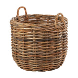 Tobs Set of 3 Chunky Rattan Round Logs Baskets - 77cm