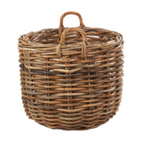 Tobs Set of 3 Chunky Rattan Round Logs Baskets - 77cm