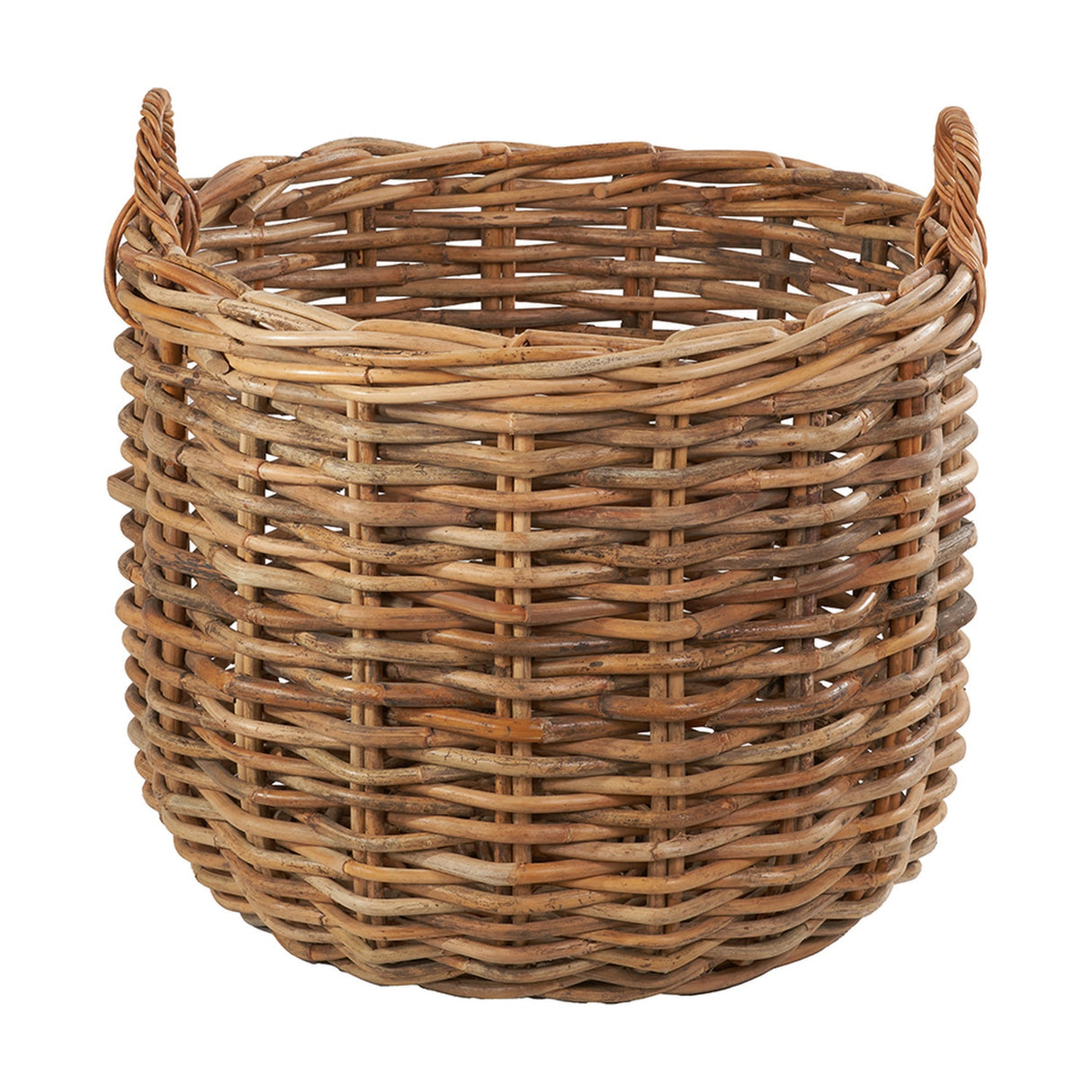 Tobs Set of 3 Chunky Rattan Round Logs Baskets - 77cm