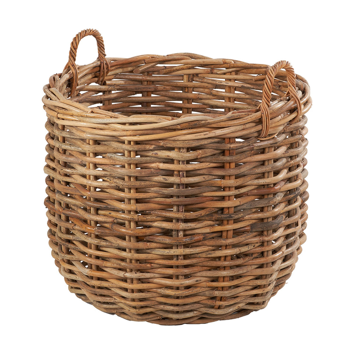 Tobs Set of 3 Chunky Rattan Round Logs Baskets - 77cm