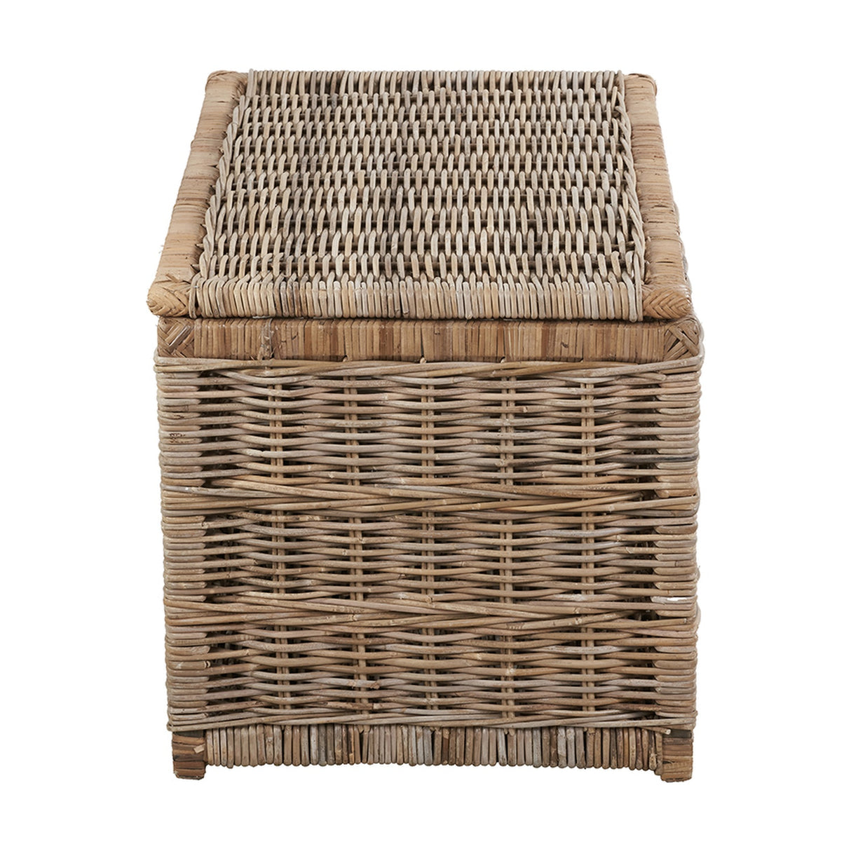 Tobs Set of 3 Grey Kubu Rattan Basket Chests - 51cm