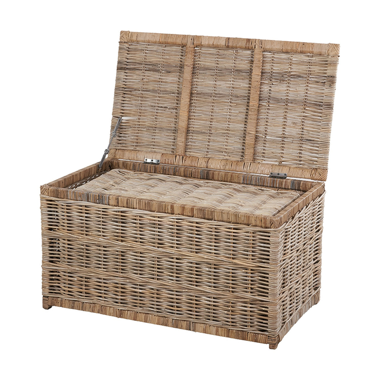 Tobs Set of 3 Grey Kubu Rattan Basket Chests - 51cm