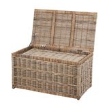 Tobs Set of 3 Grey Kubu Rattan Basket Chests - 51cm