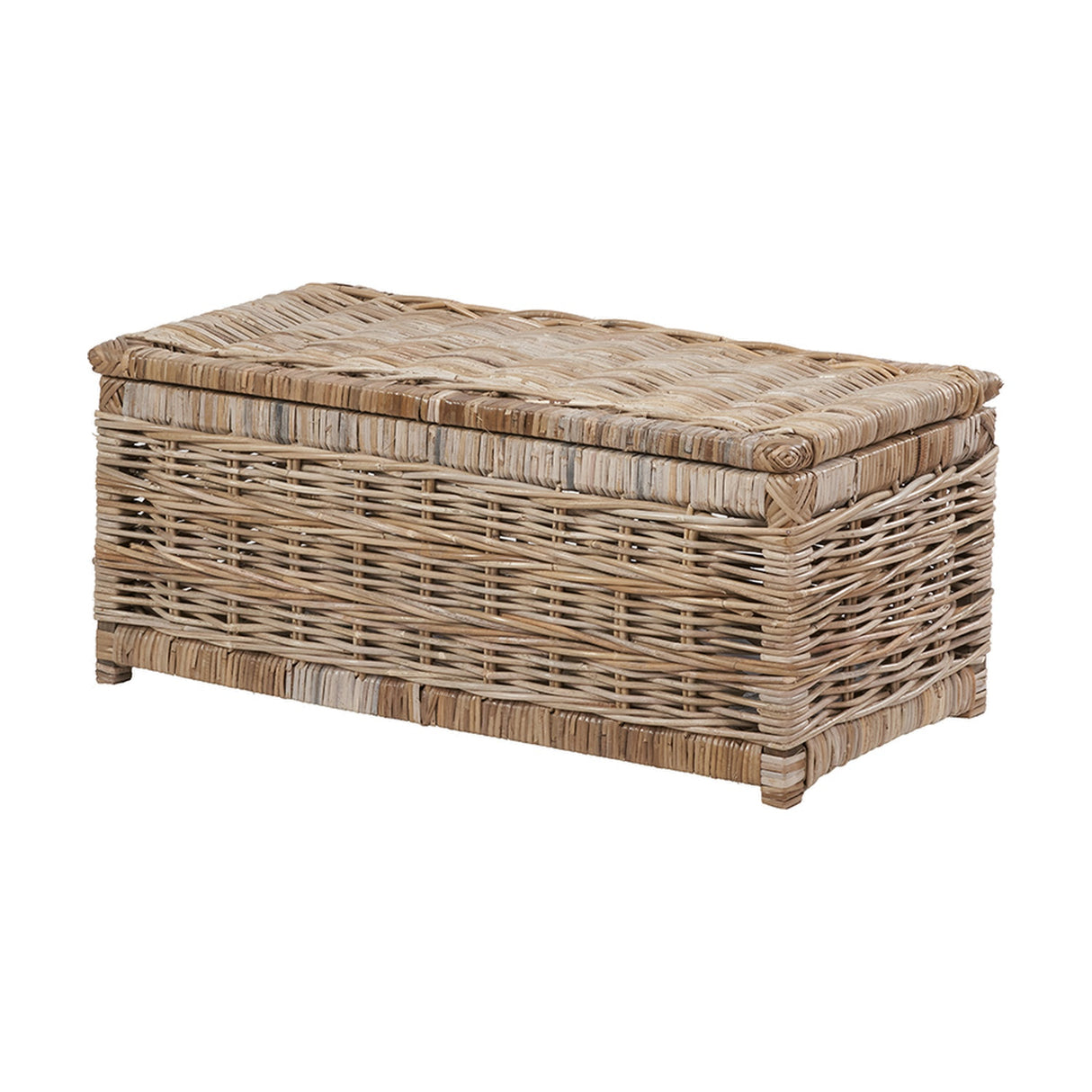 Tobs Set of 3 Grey Kubu Rattan Basket Chests - 51cm