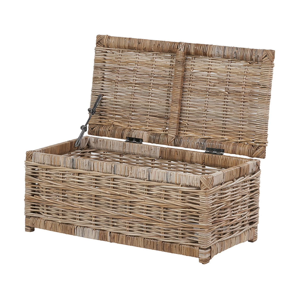 Tobs Set of 3 Grey Kubu Rattan Basket Chests - 51cm