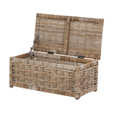 Tobs Set of 3 Grey Kubu Rattan Basket Chests - 51cm