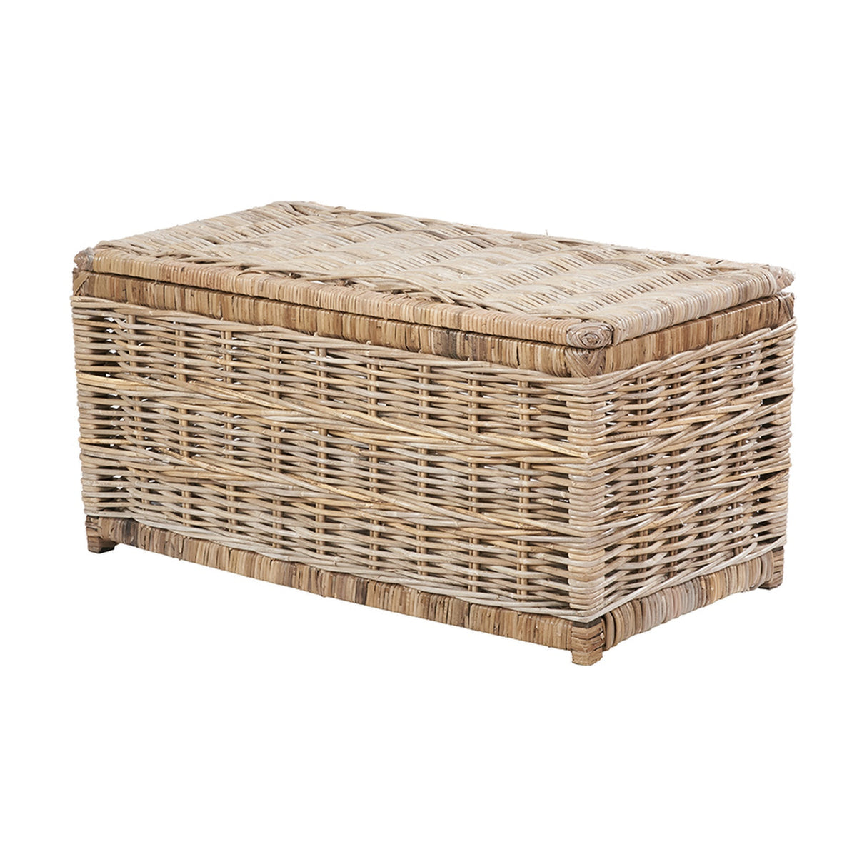 Tobs Set of 3 Grey Kubu Rattan Basket Chests - 51cm