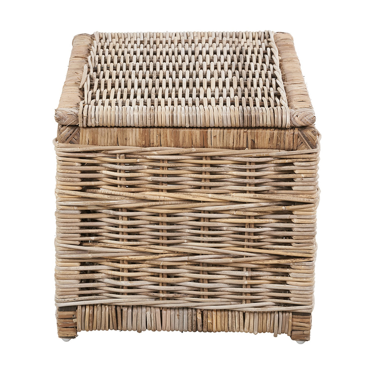 Tobs Set of 3 Grey Kubu Rattan Basket Chests - 51cm