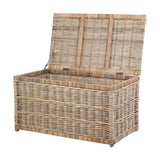 Tobs Set of 3 Grey Kubu Rattan Basket Chests - 51cm