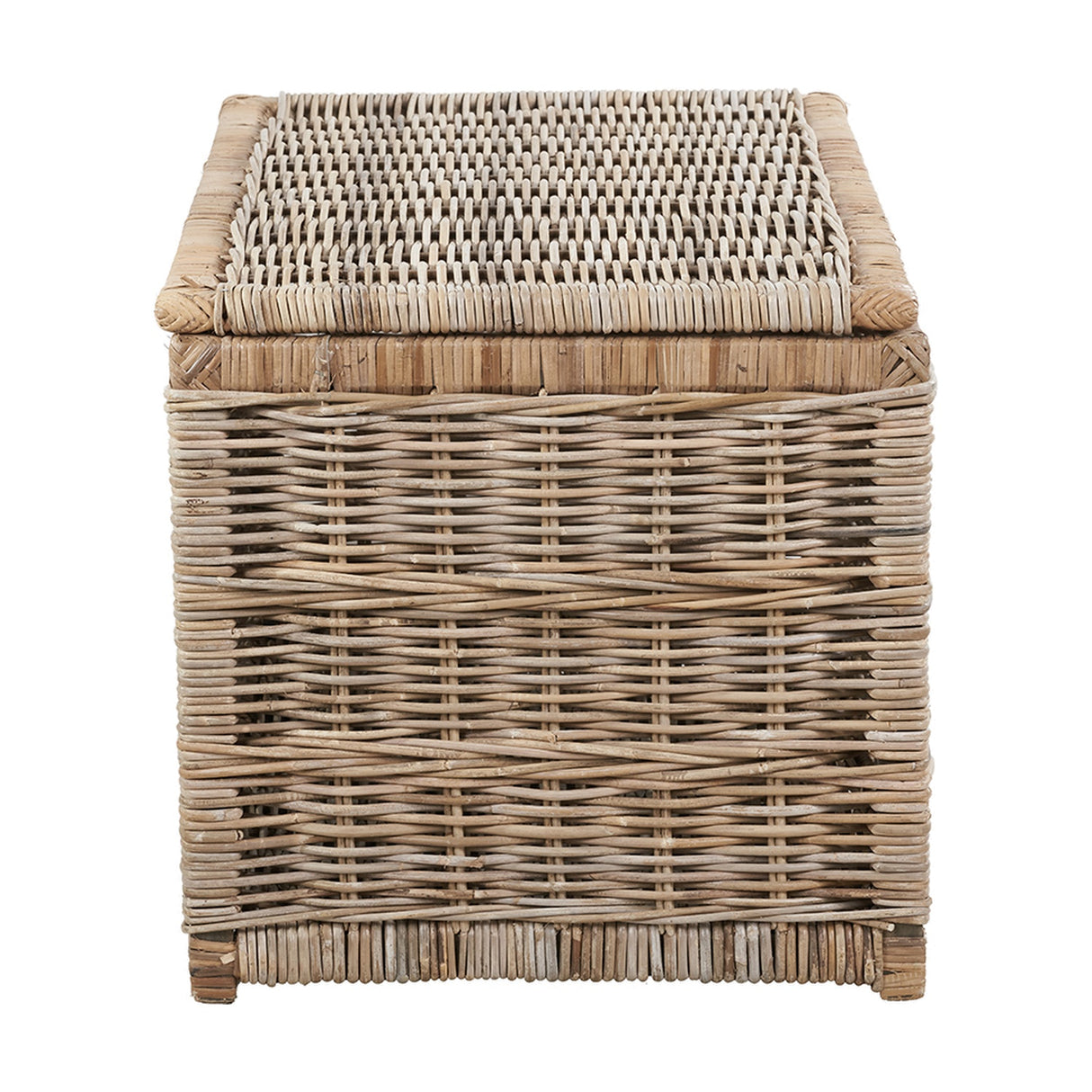 Tobs Set of 3 Grey Kubu Rattan Basket Chests - 51cm