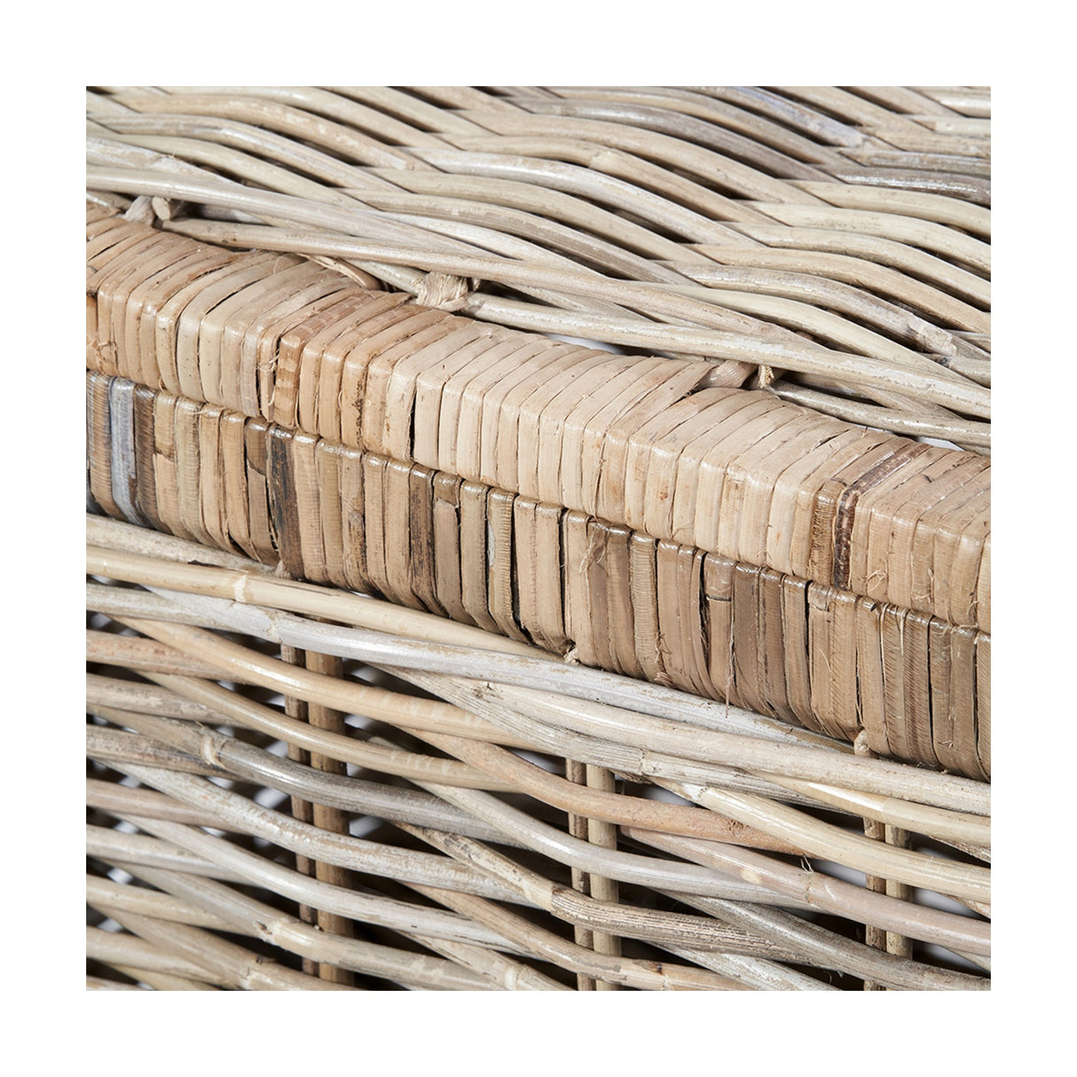 Tobs Set of 3 Grey Kubu Rattan Basket Chests - 51cm