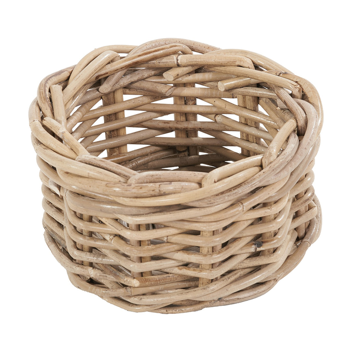 Tobs Set of 7 Grey Kubu Rattan Storage Baskets - 33cm