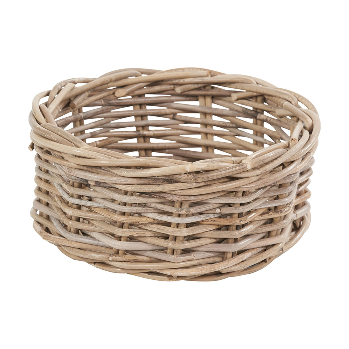 Tobs Set of 7 Grey Kubu Rattan Storage Baskets - 33cm