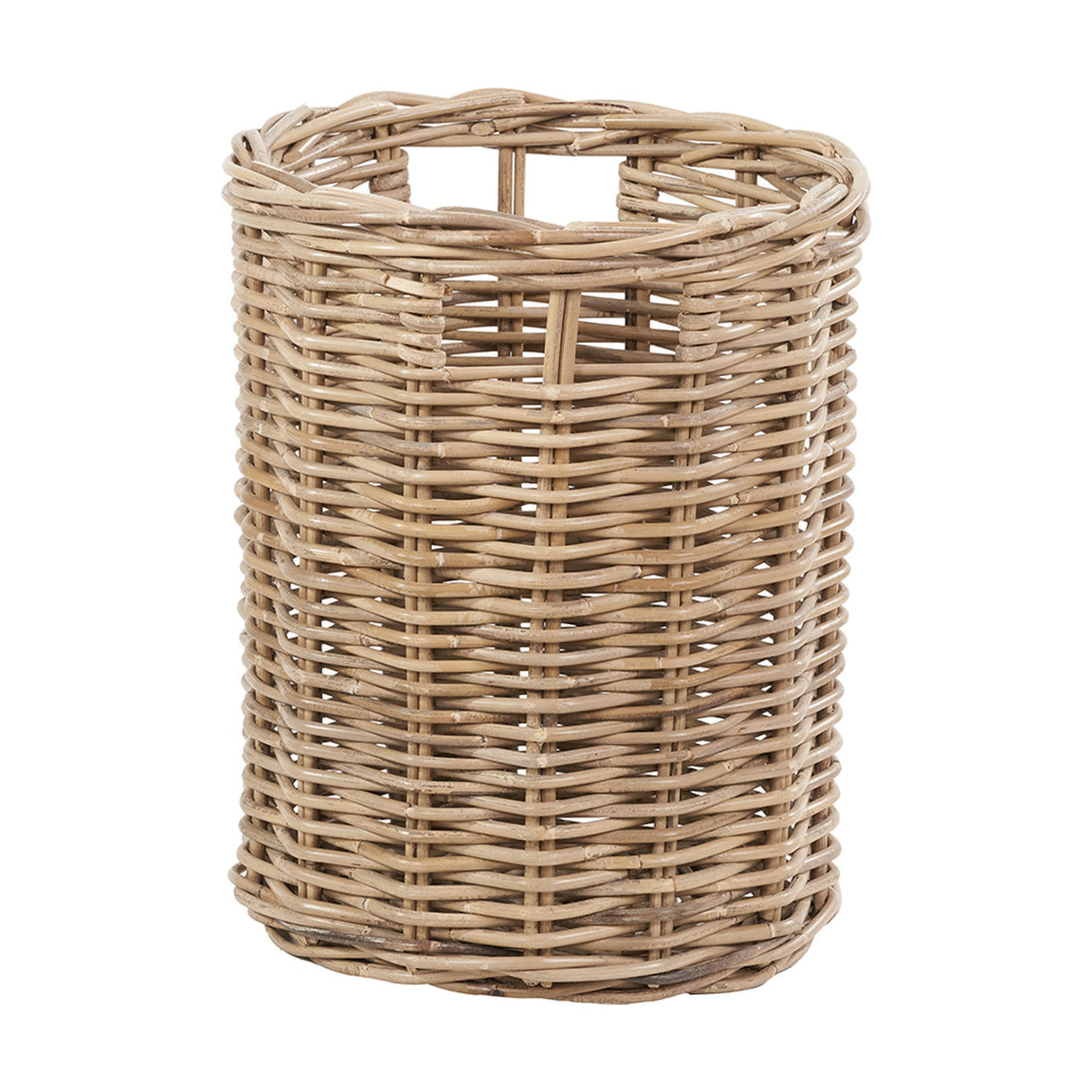 Tobs Set of 7 Grey Kubu Rattan Storage Baskets - 33cm