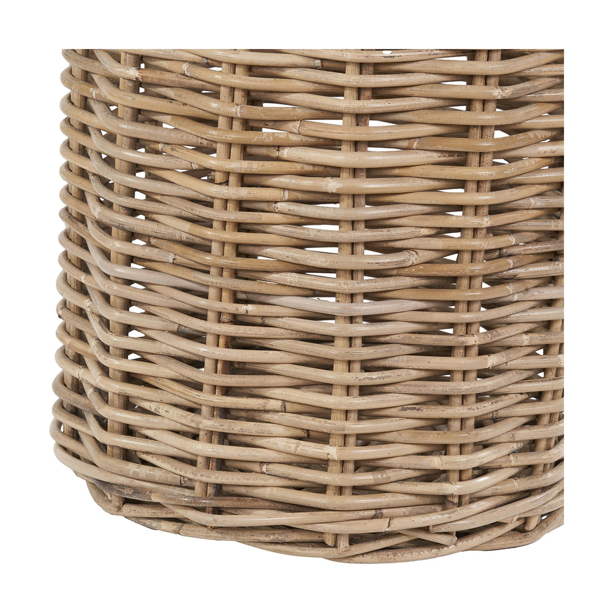 Tobs Set of 7 Grey Kubu Rattan Storage Baskets - 33cm