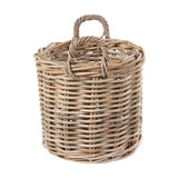 Tobs Set of 4 Grey Kubu Rattan Round Log Baskets - 67cm